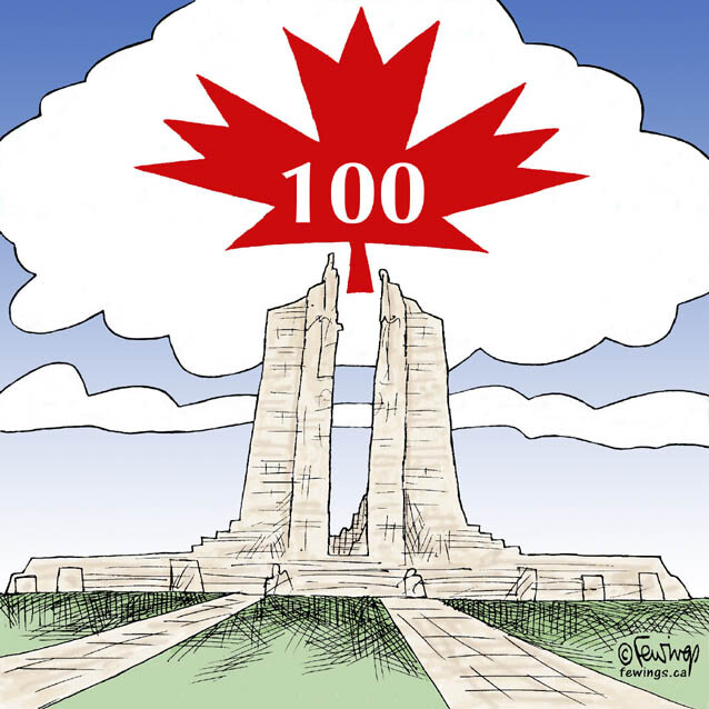 Graphic of Vimy Ridge