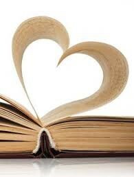 Pages of a book forming a heart