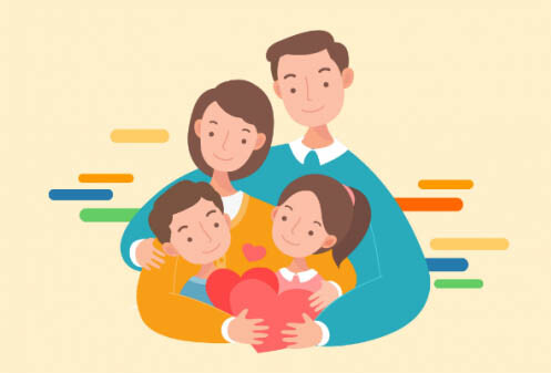 Picture of an animated family